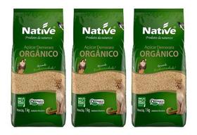 Açúcar Orgânico Demerara Native 1kg - Kit Com 3un
