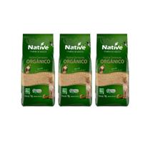 Açúcar Orgânico Demerara Native 1kg - Kit Com 3un