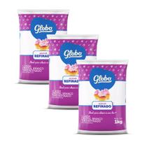 Açucar Refinado Globo 1kg - Kit com 3 Unidades Açucar Refinado Globo 1kg - Kit com 3 Unidades