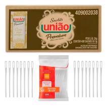 Açucar Uniao Sache 400x5g + Mexedor De Cafe 500un Açucar Uniao Sache 400x5g + Mexedor De Cafe 500un