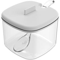 Açucareiro 200ml com Tampa Colher Design Elegante Funcional para Café Mesa Armário Cozinha Decoração Pote Organizador