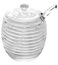 Açucareiro 210ml De Cristal Ecológico Com Colher E Tampa Colmeia Açucareiro 210ml De Cristal Ecológico Com Colher E Tampa Colmeia