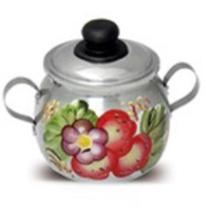 Açucareiro bojudo de alumínio pintado