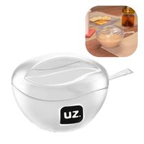 Açucareiro C/ Colher E Tampa Acrílico Redondo De Mesa Cor Transparente UZ Açucareiro C/ Colher E Tampa Acrílico Redondo De Mesa Cor Transparente UZ