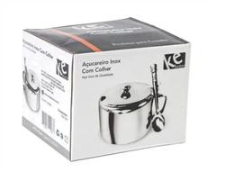Açucareiro C Colher Inox capacidade 250 g Açucareiro C Colher Inox capacidade 250 g