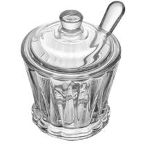 Açucareiro C/ Tampa E Colher 210ml Radial Cristal Lyor Açucareiro C/ Tampa E Colher 210ml Radial Cristal Lyor