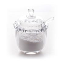 Açucareiro com Colher Cristal Coração Lyor 9,5x12cm Açucareiro com Colher Cristal Coração Lyor 9,5x12cm