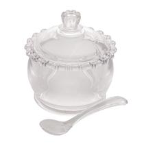 Açucareiro Com Colher Daisy De Cristal De Chumbo Incolor Porta Açúcar Pote Organizador Para Mesa Bancada Cozinha Açucareiro Com Colher Daisy De Cristal De Chumbo Incolor Porta Açúcar Pote Organizador Para Mesa Bancada Cozinha