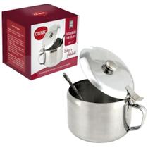 Açucareiro Com Colher De Inox Clink - Campineira