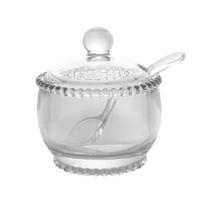 Açucareiro Com Colher E Tampa De Cristal Pearl 9 X 7,5 Cm Wolff Açucareiro Com Colher E Tampa De Cristal Pearl 9 X 7,5 Cm Wolff