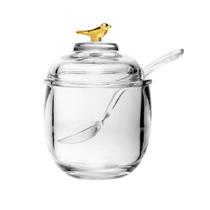 Açucareiro com Colher e Tampa Golden Bird 150ml Cristal Ecológico - Wolff