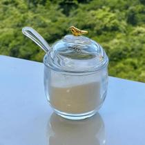 Açucareiro com Colher e Tampa Golden Bird 150ml Cristal Ecológico