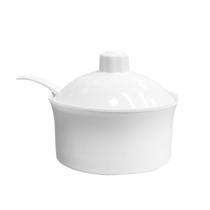Açucareiro Com Colher E Tampa Melanina Branco 11cm