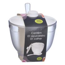 Açucareiro Com Colher Prático BPA Free 500 ml Incolor Açucareiro Com Colher Prático BPA Free 500 ml Incolor