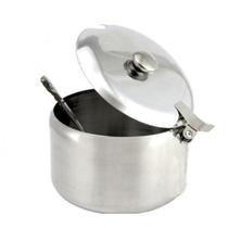 Acucareiro com tampa + colher de inox 450ml 7x8,5cm - topchef