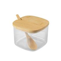 Açucareiro Com Tampa Em Bambu Sense 500ml Ou