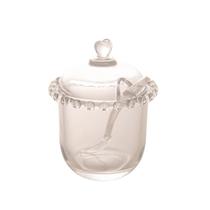 Açucareiro Coração com Colher Cristal Lyor Design - Chumbo