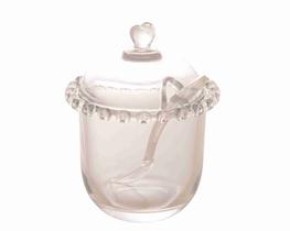 Açucareiro Cristal de Chumbo c/ Colher Coração Lyor Açucareiro Cristal de Chumbo c/ Colher Coração Lyor