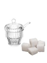 Açucareiro de Cristal C/ Tampa e Colher Imperatriz 200ml - Wolff