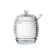 Açucareiro De Cristal Colmeia Colher E Tampa 210Ml - Lyor Açucareiro De Cristal Colmeia Colher E Tampa 210Ml - Lyor
