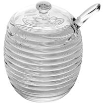 Açucareiro de Cristal com Colher 210ml para Café Açúcar Mel Design Elegante para Mesa Posta Cozinha Moderna Sofisticada Utensílio Pote Organizador Açucareiro de Cristal com Colher 210ml para Café Açúcar Mel Design Elegante para Mesa Posta Cozinha Moderna Sofisticada Utensílio Pote Organizador