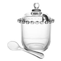 Açucareiro de Cristal com Colher Coração Delicado Lyor Açucareiro de Cristal com Colher Coração Delicado Lyor