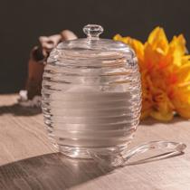 Açucareiro de Cristal com Colher e Tampa Colméia 210ml Lyor Açucareiro de Cristal com Colher e Tampa Colméia 210ml Lyor
