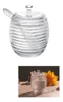 Açucareiro De Cristal Com Colher E Tampa Colmeia 210Ml Açucareiro De Cristal Com Colher E Tampa Colmeia 210Ml