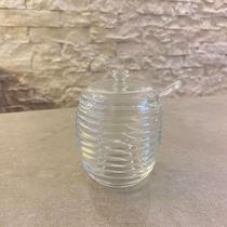 Açucareiro de Cristal de Chumbo com Colher e Tampa Colmeia 210ml- Lyor Açucareiro de Cristal de Chumbo com Colher e Tampa Colmeia 210ml- Lyor