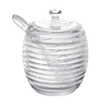 Açucareiro De Cristal Lyor Colmeia Com Tampa E Colher 210ml Açucareiro De Cristal Lyor Colmeia Com Tampa E Colher 210ml
