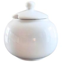 Açucareiro de Porcelana Branca Forte e Resistente - 350ml