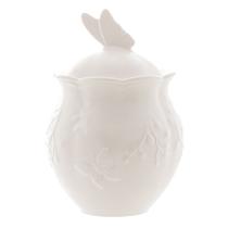 Açucareiro de Porcelana Butterfly Flowers Borboletas 13cm Lyor