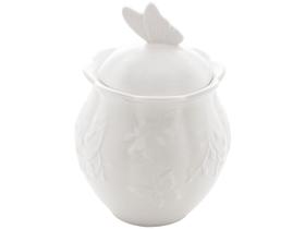 AÇUCAREIRO DE PORCELANA NEW BONE BUTTERFLY FLOWER 9,5x9,5x13,5cm AÇUCAREIRO DE PORCELANA NEW BONE BUTTERFLY FLOWER 9,5x9,5x13,5cm