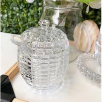 Açucareiro de Vidro Com Colher Cristal 210ml Tress Lyor