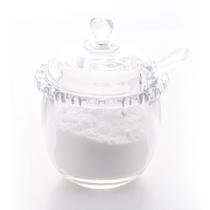 Açucareiro de Vidro Cristal Borda Coração C/ Colher 9,5x12 Açucareiro de Vidro Cristal Borda Coração C/ Colher 9,5x12