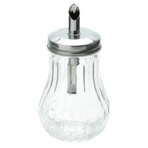 Açucareiro de Vidro Lyor 14x7,5 cm com Tampa em Aço Inox