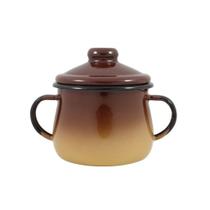 Açucareiro Esmaltado Marrom Degradê 380 ml Ewel Açucareiro Esmaltado Marrom Degradê 380 ml Ewel