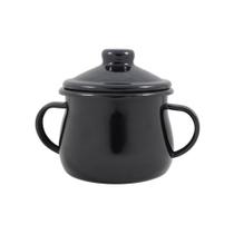 Açucareiro Esmaltado Preto 380 ml Ewel Açucareiro Esmaltado Preto 380 ml Ewel