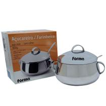 Açucareiro/Farinheira Aço Inox Com Concha - 800 Gr