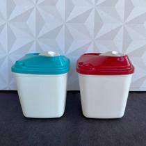 Açucareiro / farinheiro de plástico colors com tampa dosadora - pote para açúcar ou farinha