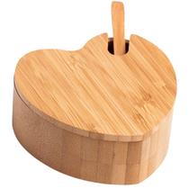 Açucareiro Formato Coração com Colher 100% Bambu Welf