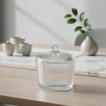 Açucareiro Graffiato Em Vidro C/colher De Mesa 200ml Mesa Açucareiro Graffiato Em Vidro C/colher De Mesa 200ml Mesa