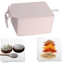 Açucareiro Grande Azul Para Cozinha Canto do Café 250ml com Colher