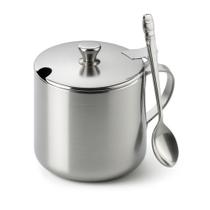 Açucareiro Inox 420 ml com Colher TRC7086 TopChef Elegante, Prático e Durável Açucareiro Inox 420 ml com Colher TRC7086 TopChef Elegante, Prático e Durável