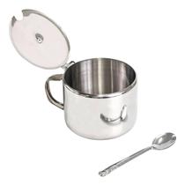 Açucareiro Inox com Colher Tampa 300ml Cozinha