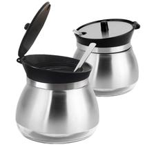 Açucareiro Inox e Vidro com Tampa e Colher Yab Açucareiro Inox e Vidro com Tampa e Colher Yab