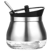 Açucareiro Linha Premium em Vidro e Inox com Colher