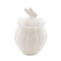 Açucareiro Lyor Butterfly Flower Branco de Porcelana Açucareiro Lyor Butterfly Flower Branco de Porcelana
