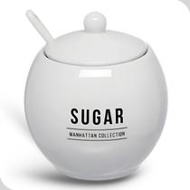 Açucareiro Manhattan Hauskraft Porcelana com Tampa e Colher 350ml Branco Açucareiro Manhattan Hauskraft Porcelana com Tampa e Colher 350ml Branco