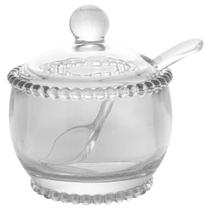 Açucareiro Pearl Clear 200 ml com Colher Wolff Açucareiro Pearl Clear 200 ml com Colher Wolff